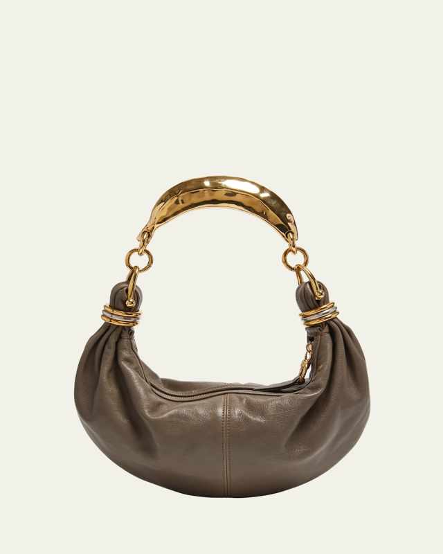 Bracelet Banana Shoulder Bag in Buffalo Leather