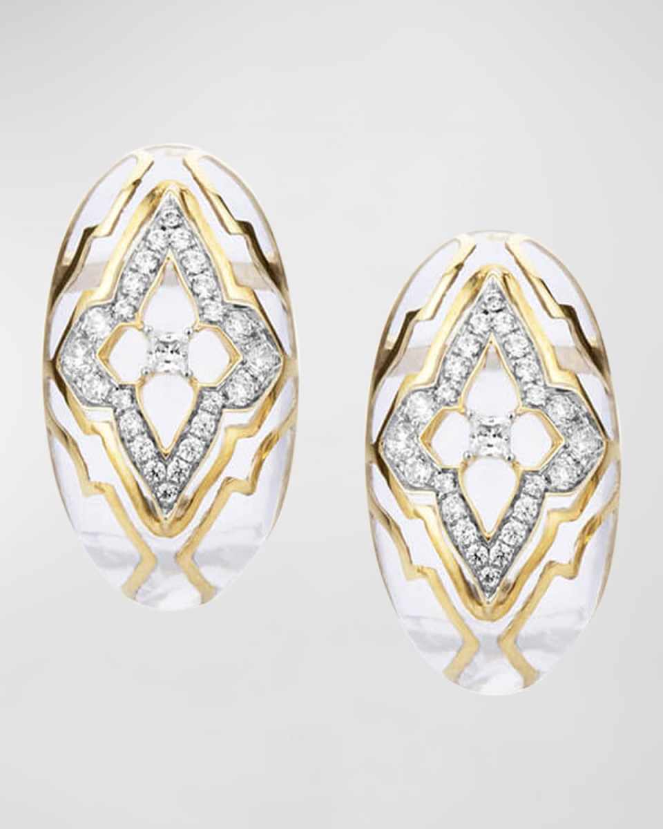 18K Yellow Gold Pure Clear Kashmir Day Dreamer Earrings