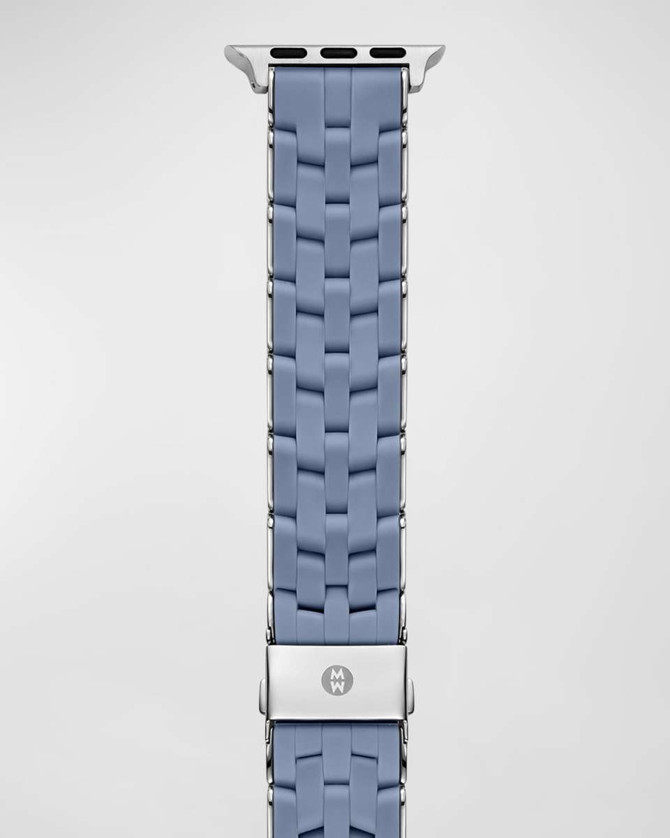 5 Link Silicone Wrapped Bracelet Band for Apple Watch, Blue Dusk