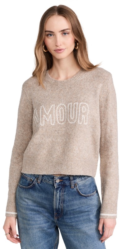 Z Supply Amour Milan Sweater Heather Taupe