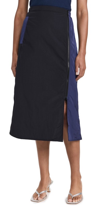 BAUM UND PFERDGARTEN Sabirin Skirt Black Blue Nylon