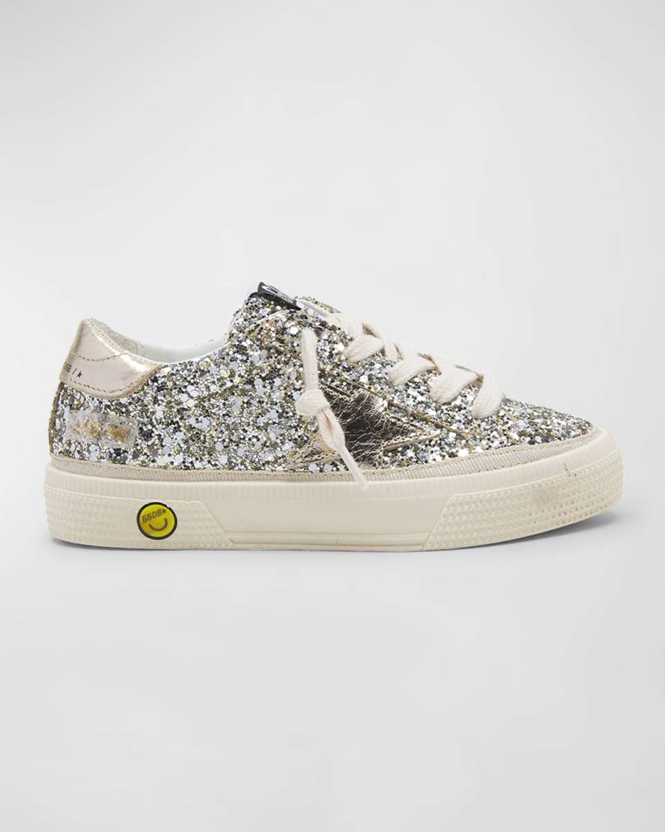 Girl's May Glitter Low-Top Sneakers, Kids