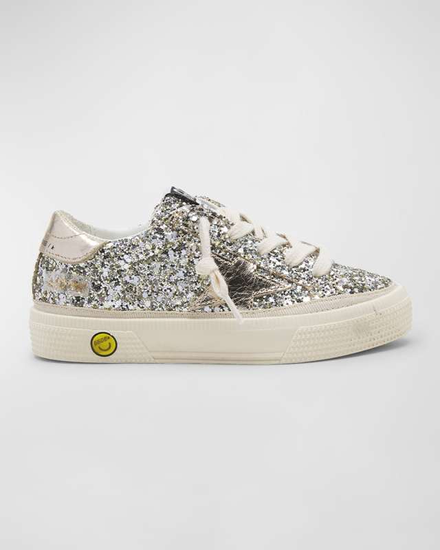 Girl's May Glitter Low-Top Sneakers, Kids