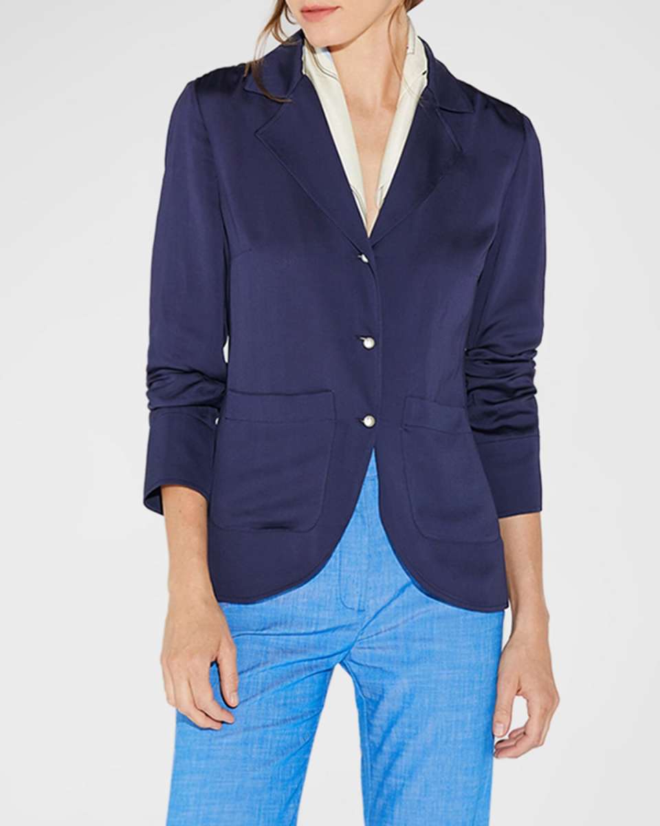 Maya Single-Breasted Viscose Jacket