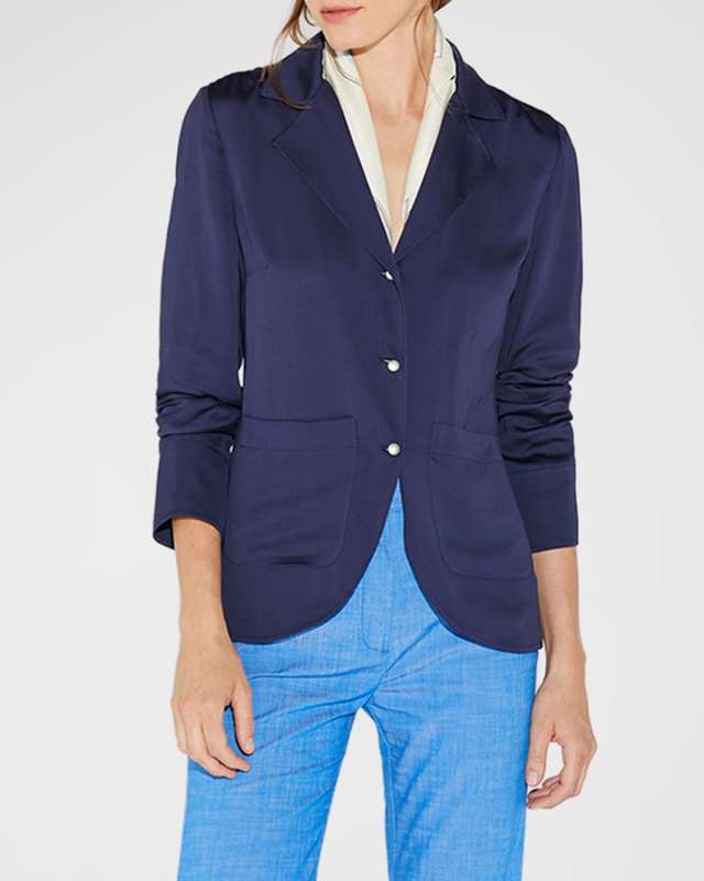 Maya Single-Breasted Viscose Jacket