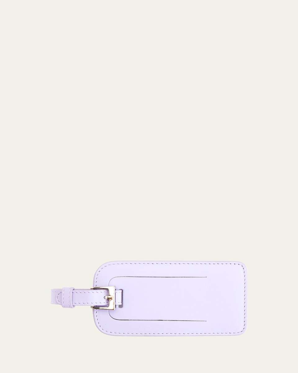 Monogrammed Leather Luggage Tag