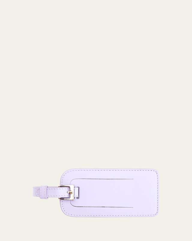 Monogrammed Leather Luggage Tag