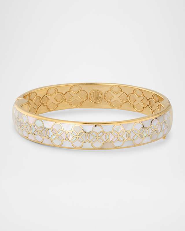 Petal Mother of Pearl Bangle Bracelet