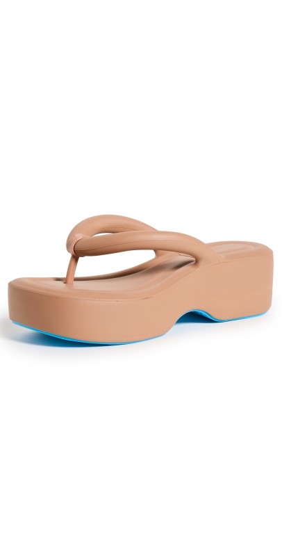 Melissa Free Platform Flip Flops Brown/Blue