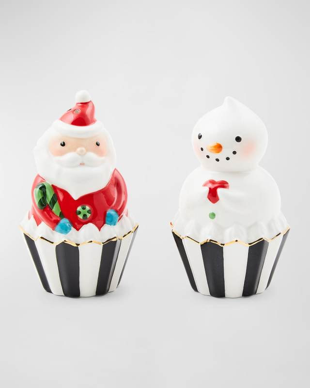 Bake Shop Santa and Snowman Salt and Pepper Set