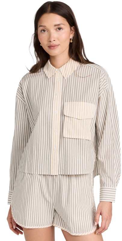 Madewell Flap Pocket Crop Button Uphirt Riversidetripe