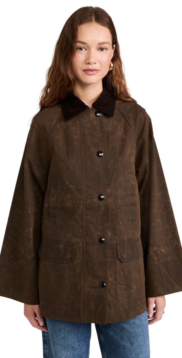 Alex Mill Chiltern Street Jacket In Waxed Cotton Brown