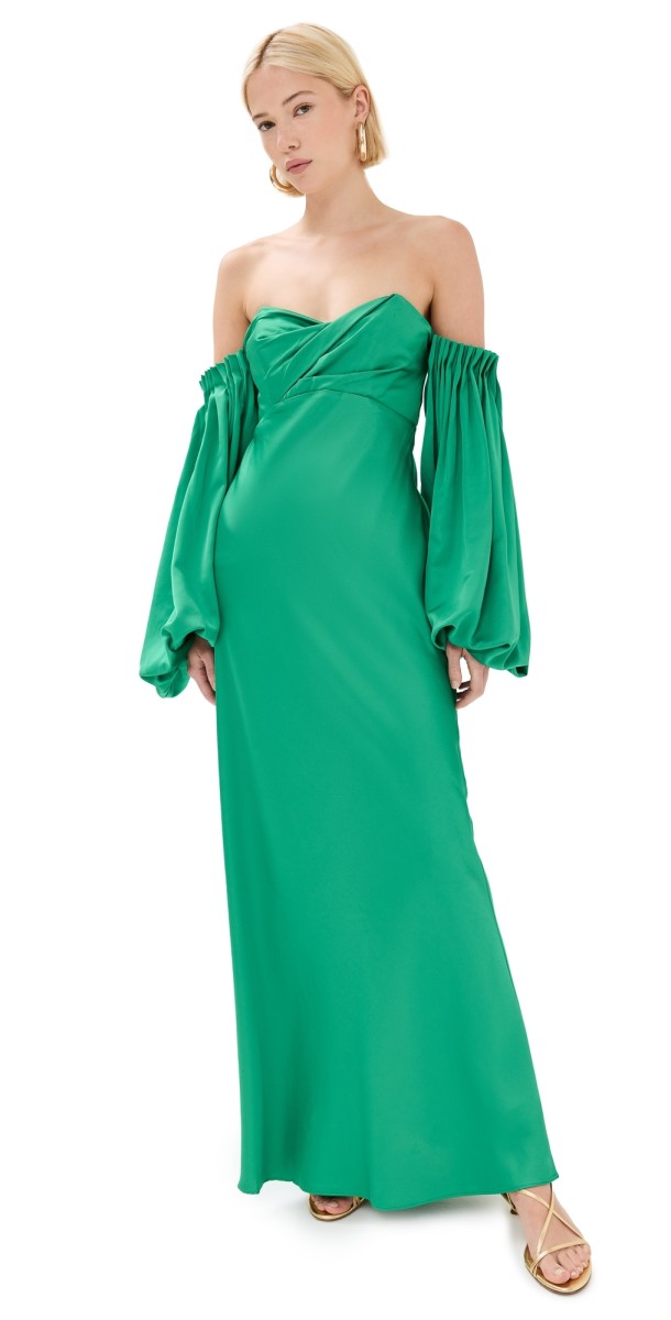 Significant Other Danika Off Shoulder Dress Emerald