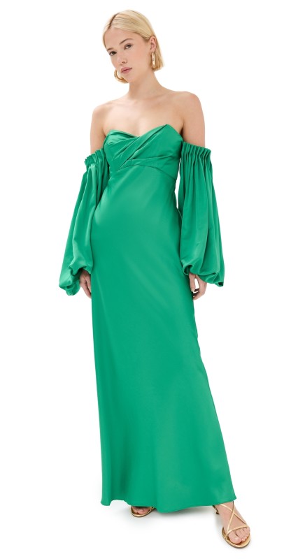 Significant Other Danika Off Shoulder Dress Emerald