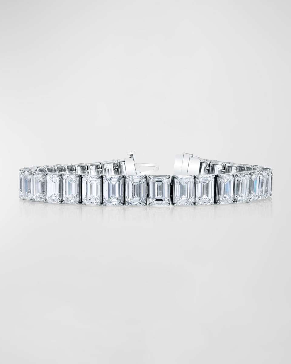 18K Gold North-South Prong-Set Diamond Tennis Bracelet, 11.80tcw, 7"L