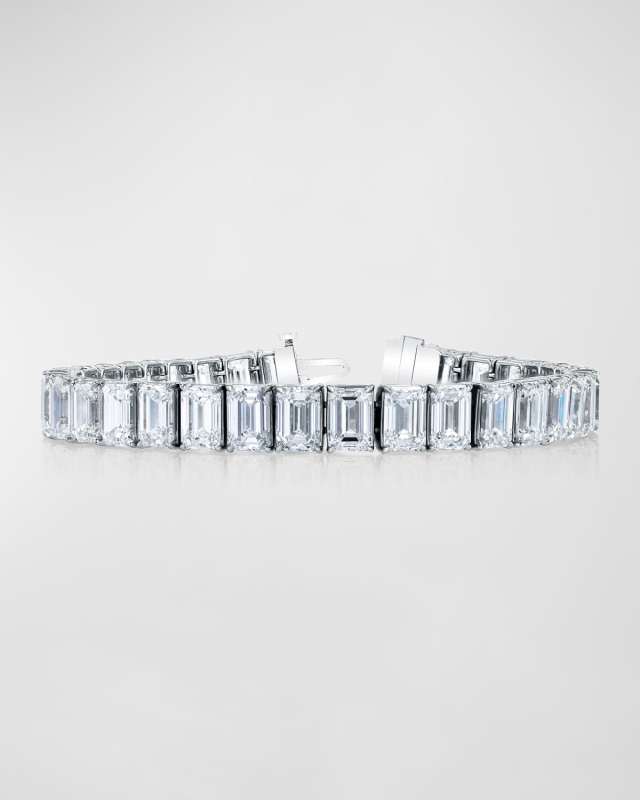 18K Gold North-South Prong-Set Diamond Tennis Bracelet, 11.80tcw, 7"L