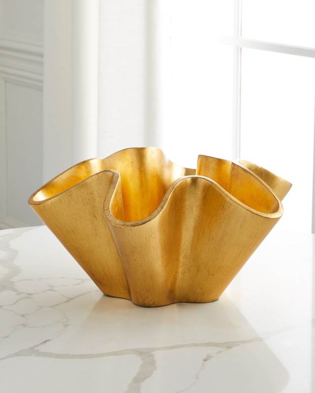 Esme Gold Leaf Wave Bowl