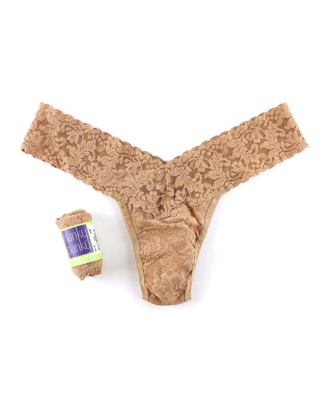 Rolled Low-Rise Lace Thong