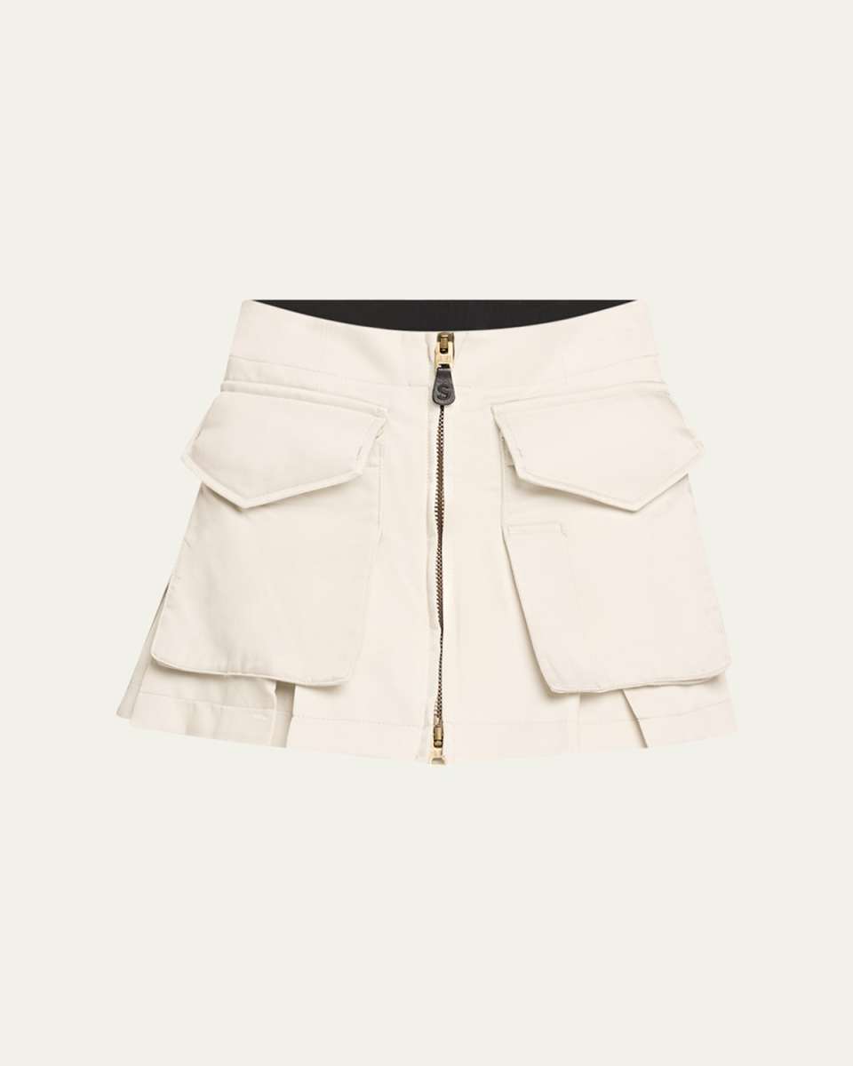 Spiewak Nylon Cargo Pocket Zip Front Mini Skirt