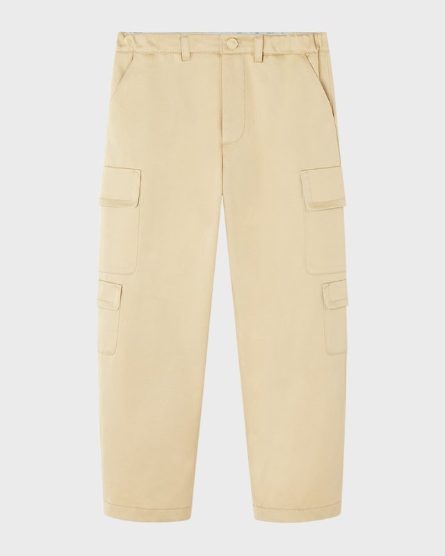 Boy's Gabardine Cargo Pants, Size 8-
