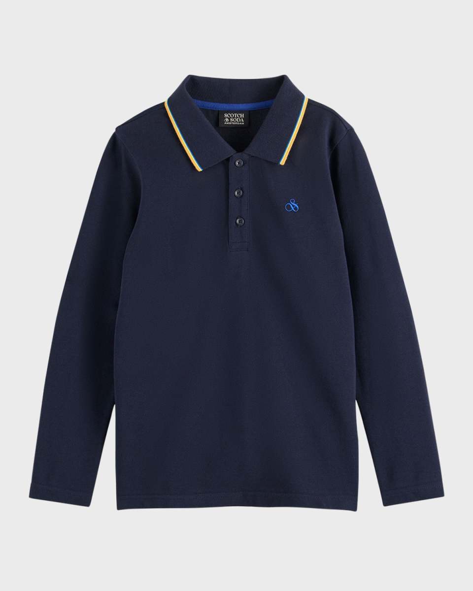 Boy's Logo Embroidered Polo Shirt, Size 4-