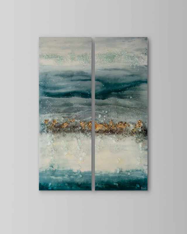 "Rolling Tide" Wall Art Set by Mary Hong
