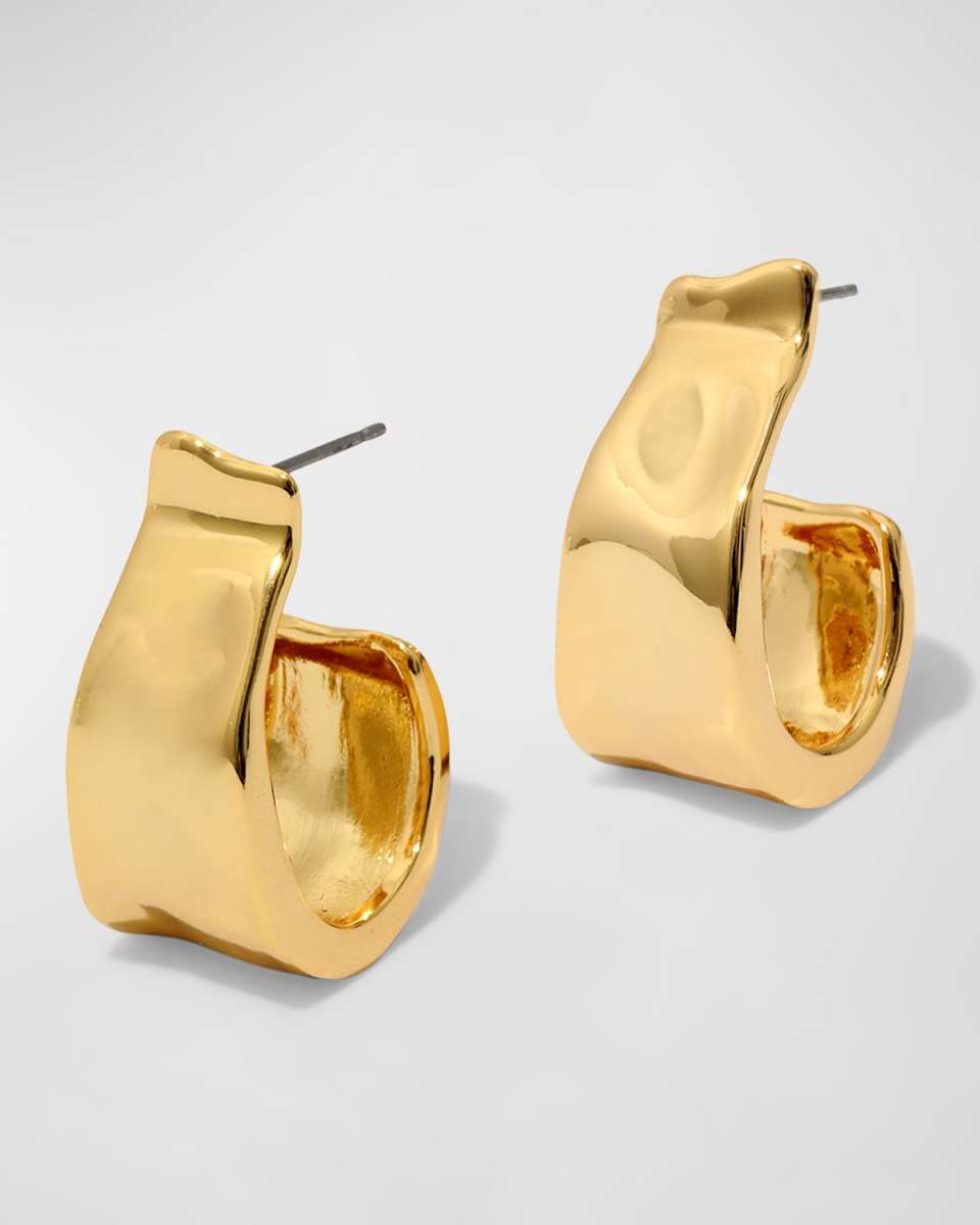 Molten Ribbon Hoop Earrings