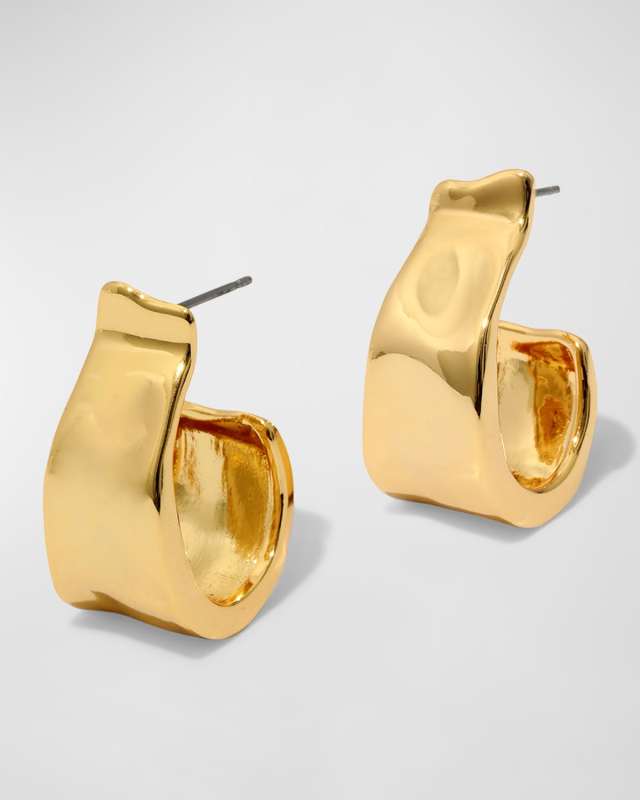 Molten Ribbon Hoop Earrings