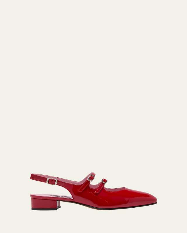 Patent Dual Mary Jane Ballerina Flats