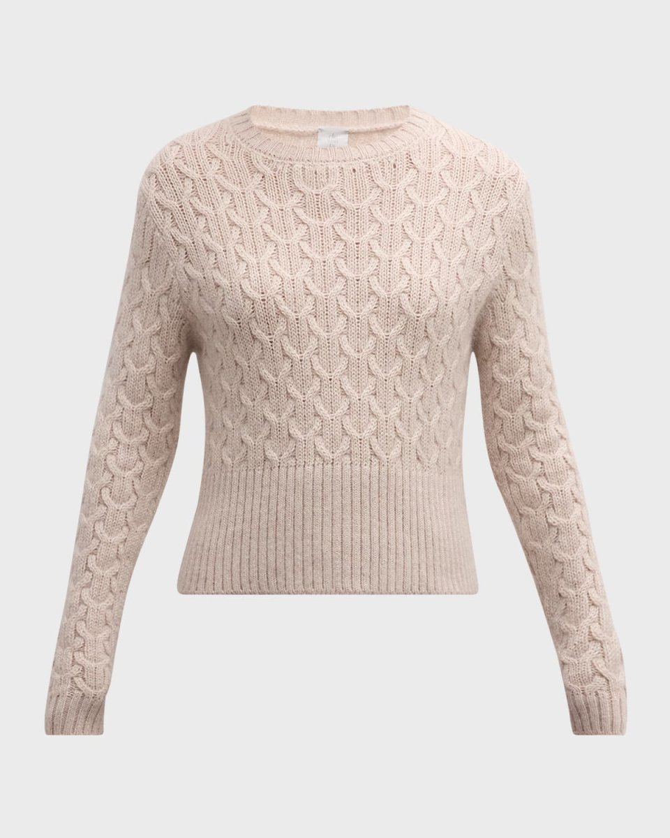 Cable-Knit Crewneck Sweat