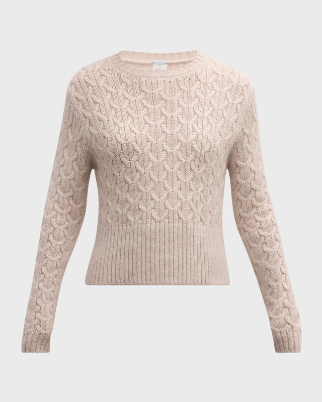 Cable-Knit Crewneck Sweat