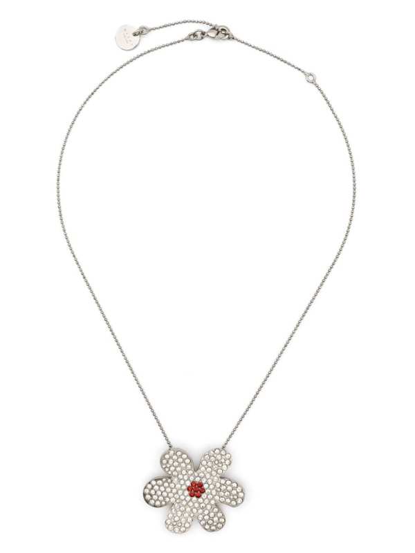 flower-pendant chain necklace