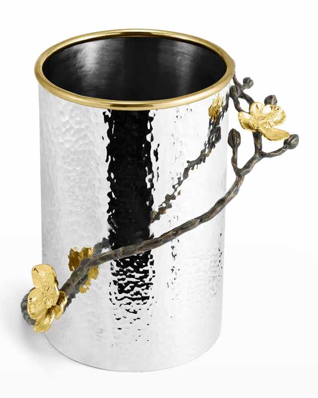 Gold Orchid Utensil Holder
