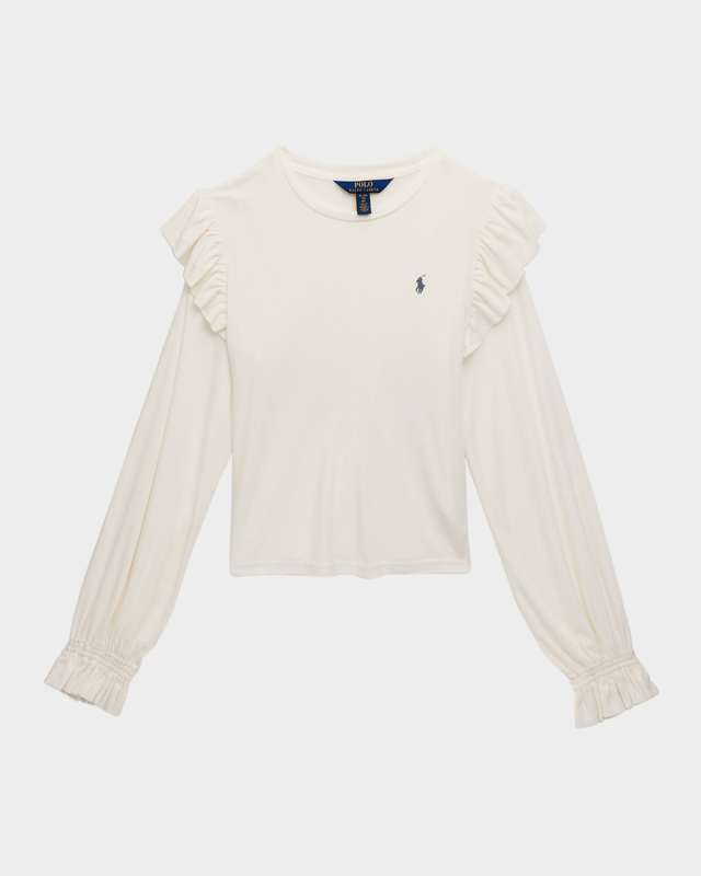 Girl's Combo Top W/ Embroidered Pony, Size S-