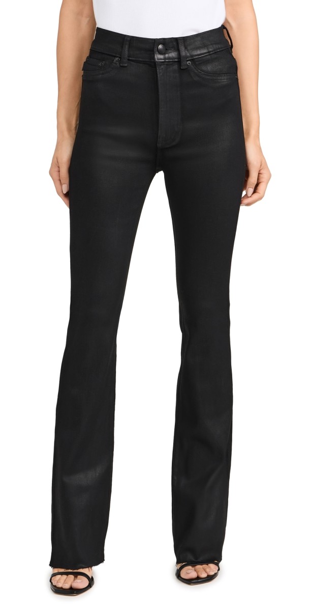 DL1961 Bridget Boot High Rise Instasculpt Jeans Black Coated