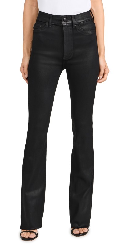 DL1961 Bridget Boot High Rise Instasculpt Jeans Black Coated