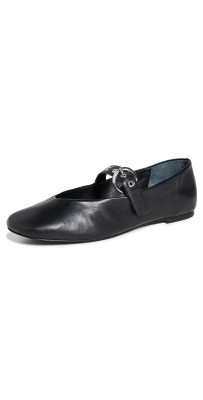 Reformation Bethany Ballet Flats Black