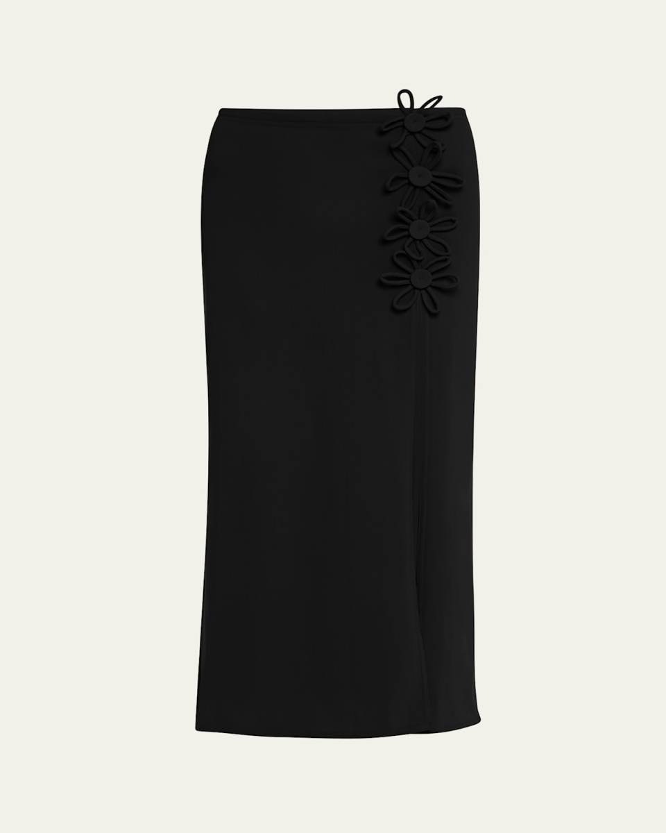 Hana Floral Slit Midi Skirt