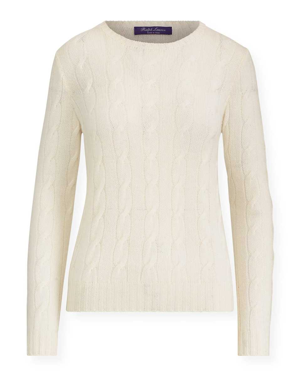 Crewneck Cashmere Cable-Knit Sweater
