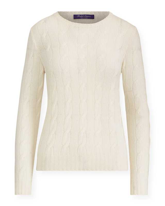 Crewneck Cashmere Cable-Knit Sweater