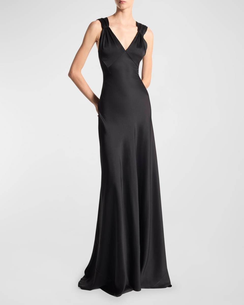 Bias-Cut Satin Charmeuse Gown
