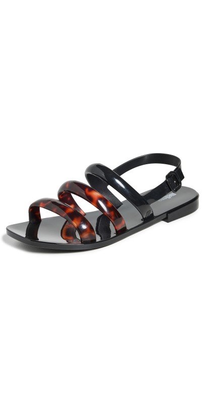 Melissa Essential Wave Sandals Black/Tortoise