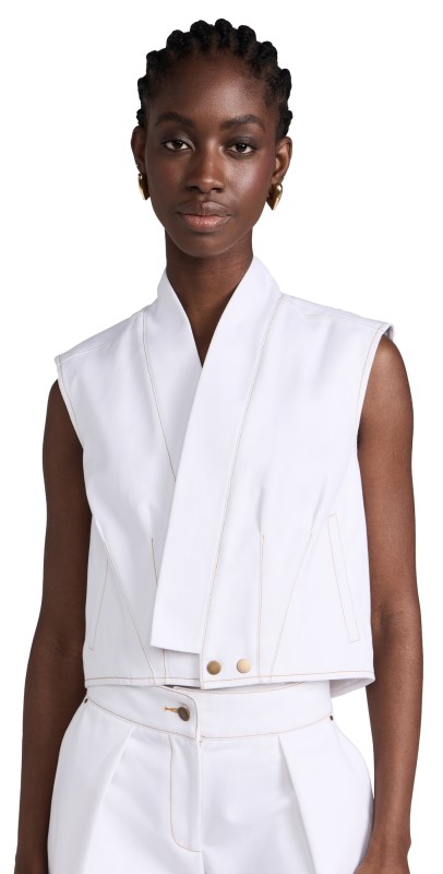 Bach Mai Sculpted Gilet Vest White