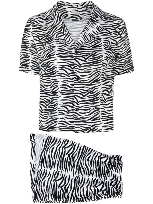 tiger-print short shorts