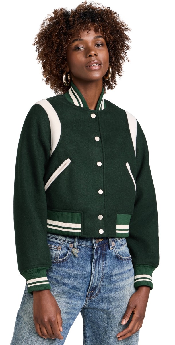 BLANKNYC Smart Move Bomber Jacket Green Combo