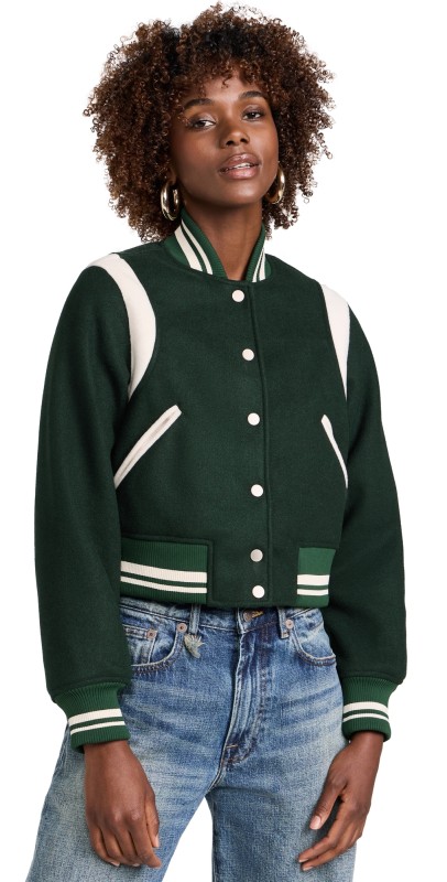 BLANKNYC Smart Move Bomber Jacket Green Combo