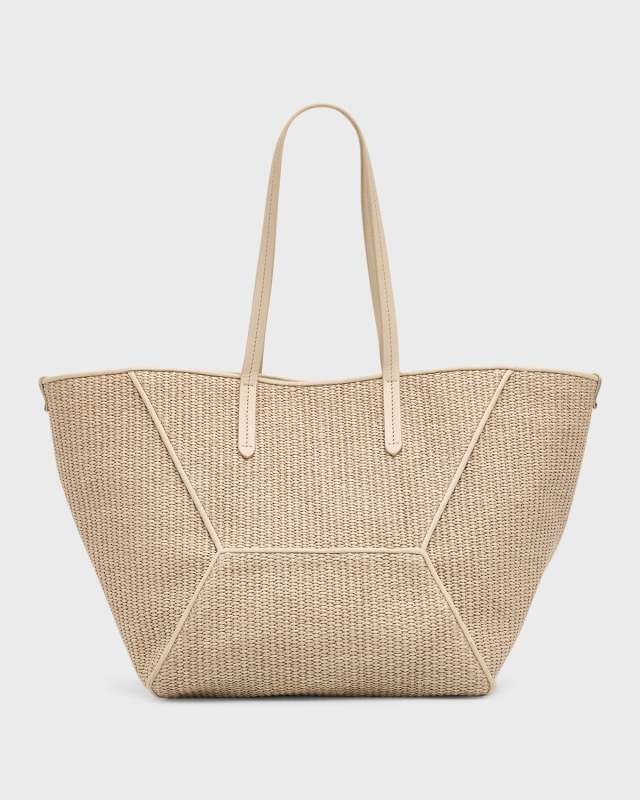 BC Duo Medium Shopper Raffia Tote Bag