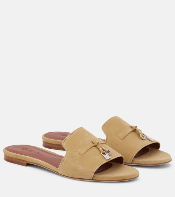 Loro Piana Summer Charms suede sandals