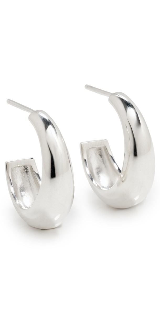 Zoe Chicco Sterling Silver Medium Aura Hoop Earrings Sterling Silver