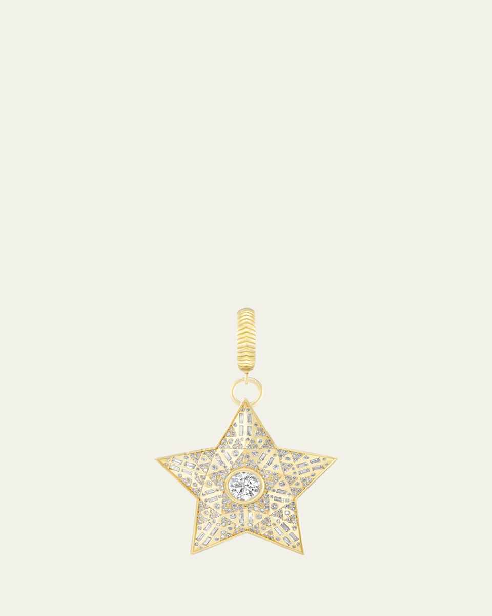 18K Yellow Gold Major Supernova Star Diamond Pendant